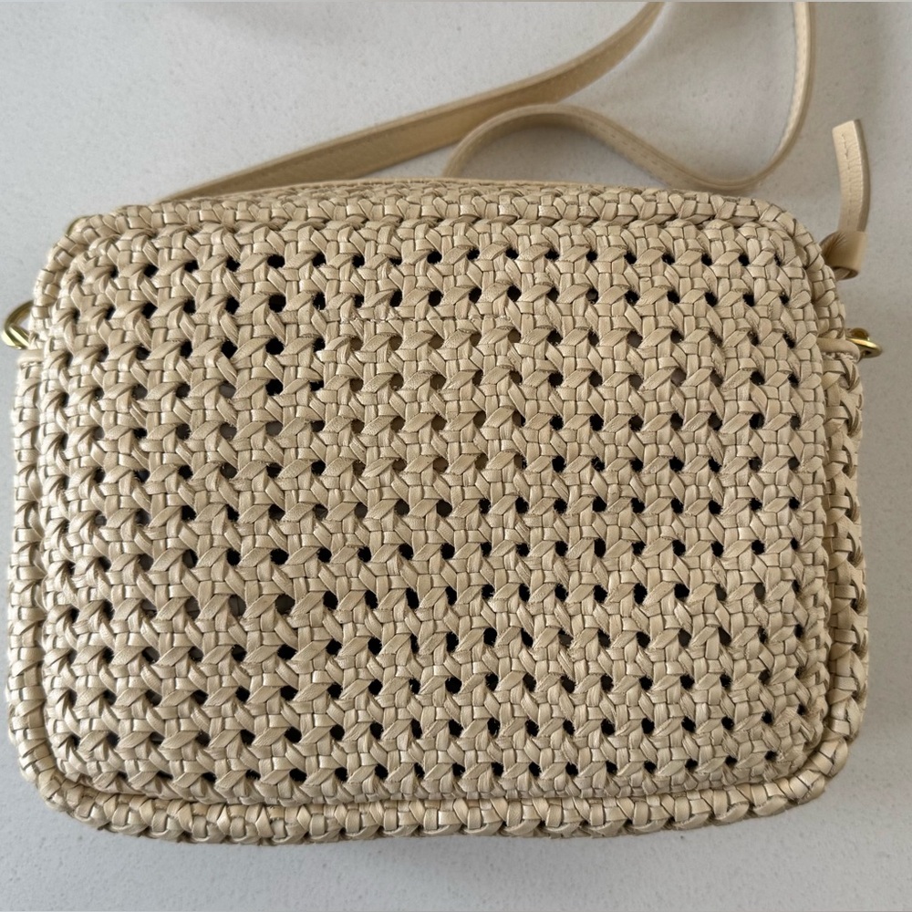 Clare V Midi Sac Creme Rattan NWT